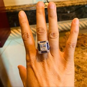 Vintage stamped 925 silver ring